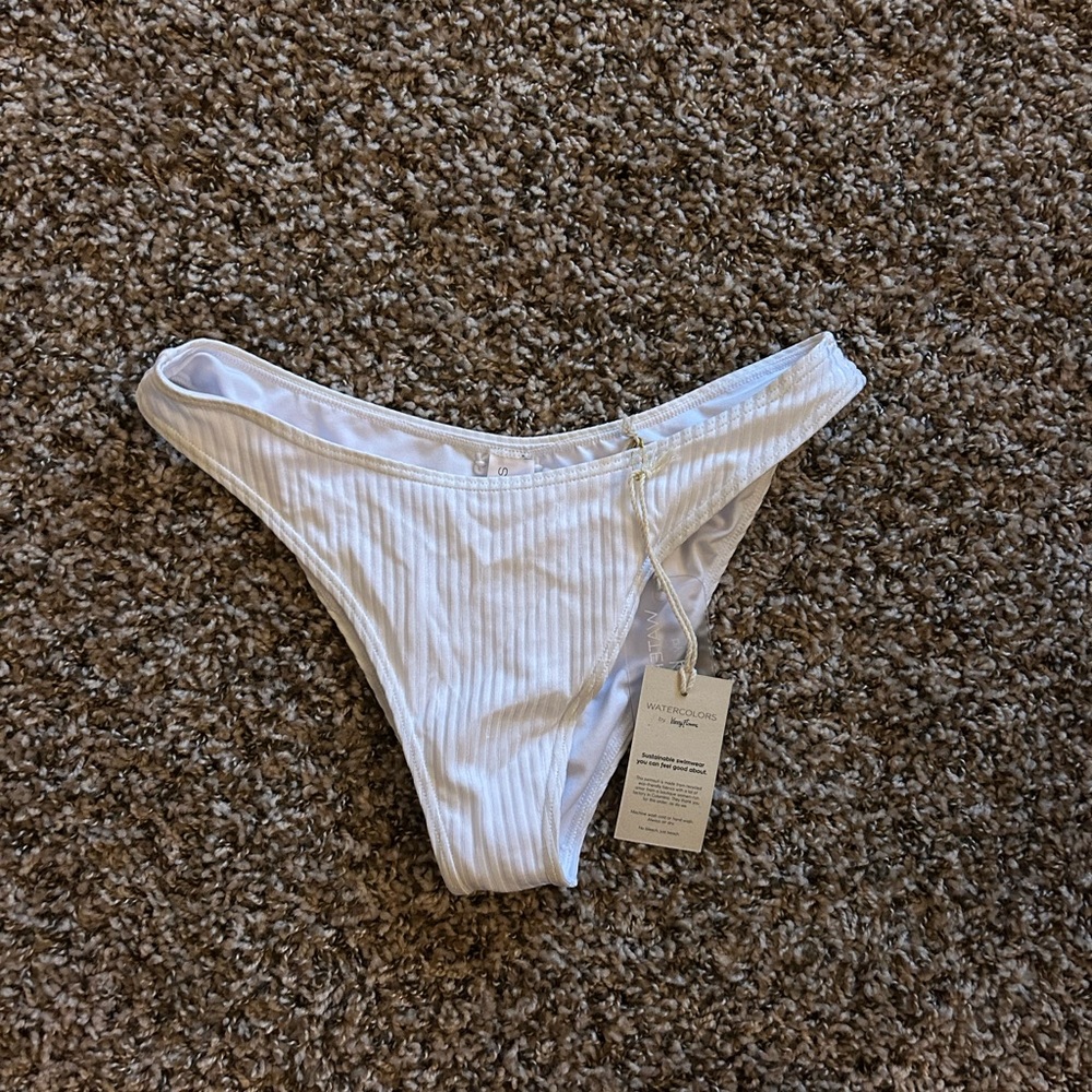 Kenny Flowers White Striped bikini bottom
